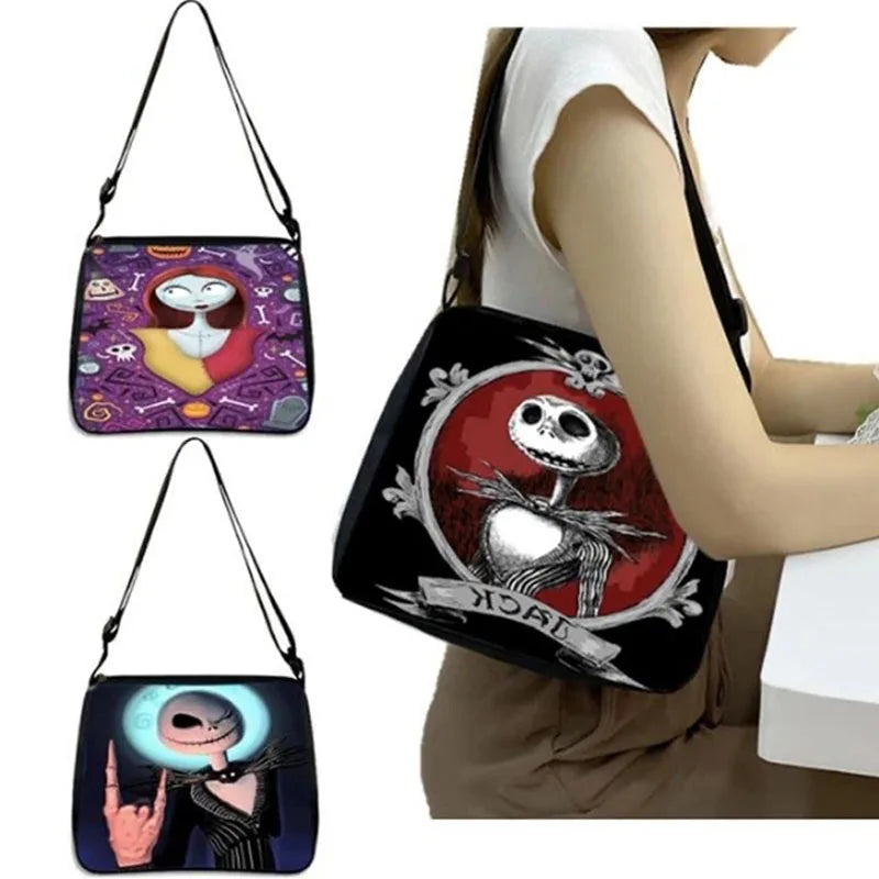 Nightmare Before Christmas Crossbody Bag Jack Skellington Cartoon Pattern Underarm Bag Cyprus