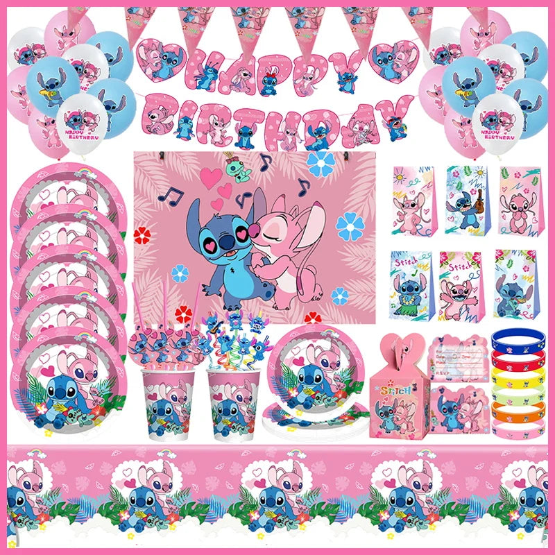 Lilo and Stitch Pink Birthday Party Decorations Set - Cyprus