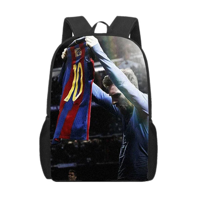 Ronaldo Messis charakteristischer Fahrrad -Rucksack - hochwertige Canvas -Schultasche - Zypern