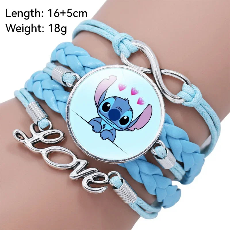 Disney Lilo & Stitch Cartoon Time Gem Leather Bracelet - Cyprus