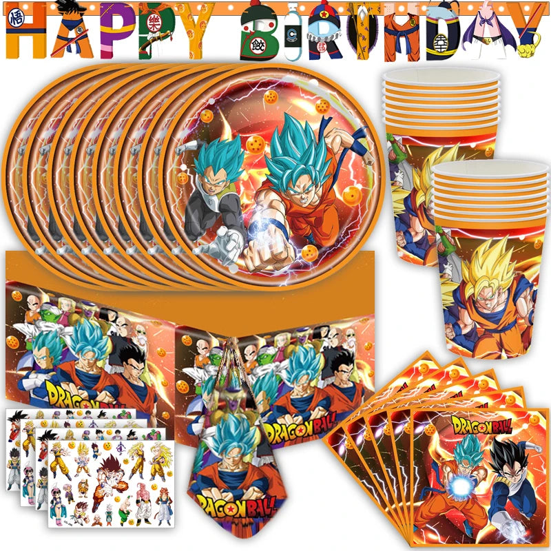 Dragon Ball Z Son Goku Birthday Party Supplies - 79pcs Decorations - Cyprus