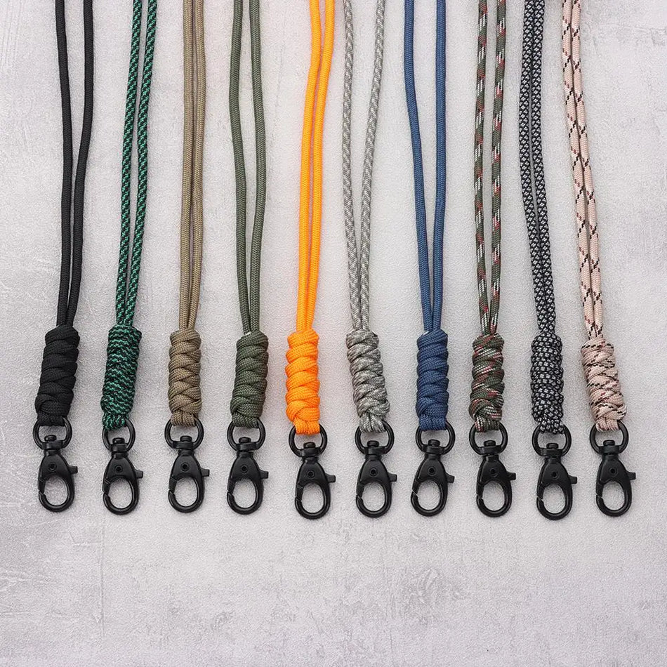 Outdoor Paracord Keychain Lanyard with Rotatable Buckle - Cyprus