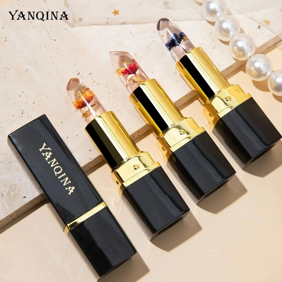 YANQINA Magic Lipstick Florett Jelly - Long Lasting Gold Foil, 24 Hours - Cyprus