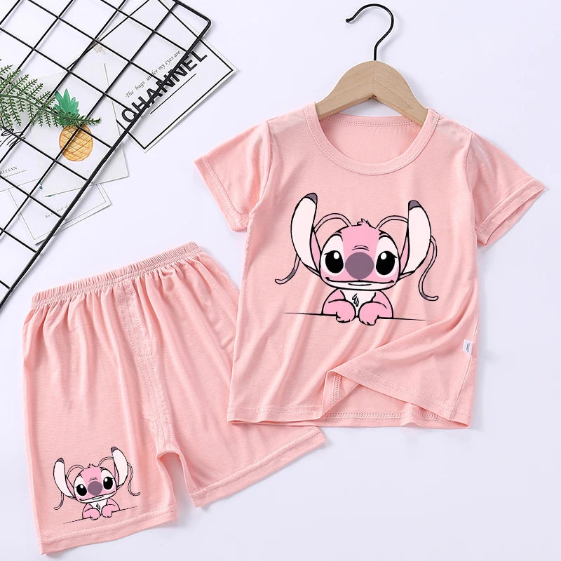 Kawaii Stitch Karikatür yürümeye başlayan çocuk pijama seti - Kıbrıs