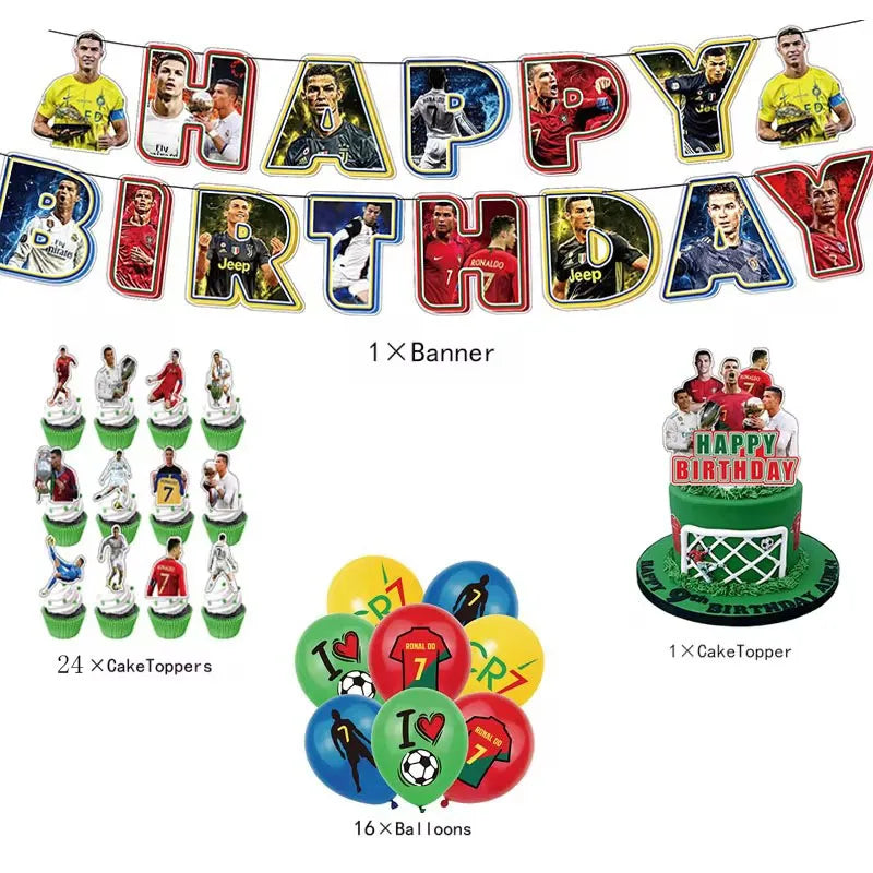 Cristiano Ronaldo Birthday Party Decoration Set - Cyprus