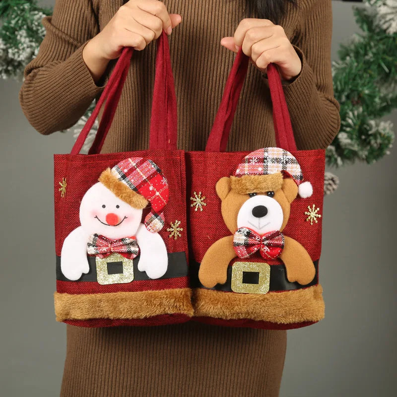 Cartoon Santa Claus Snowman Elch Weihnachtsgeschenktasche - Zypern