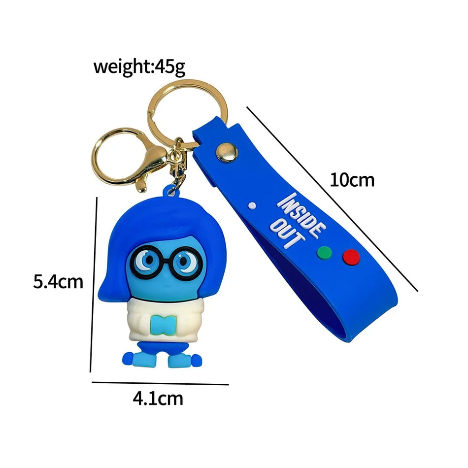 Miniso Inside Out Keychain Kawaii Mutlu Üzgün ​​Kızgın Karakterler Oyuncak - Kıbrıs