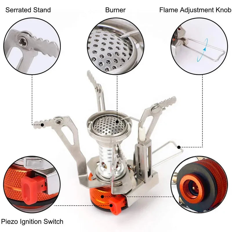 Portable Mini Gas Stove for Outdoor Cooking