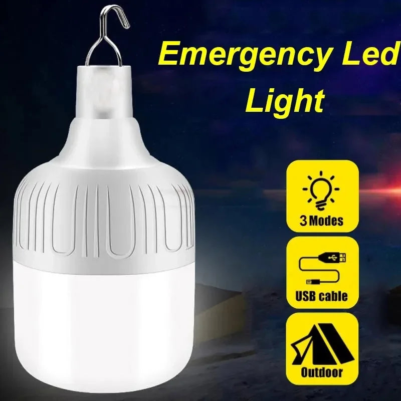 USB Rechargeable LED Camping Lantern IP65 Waterproof Emergency Light