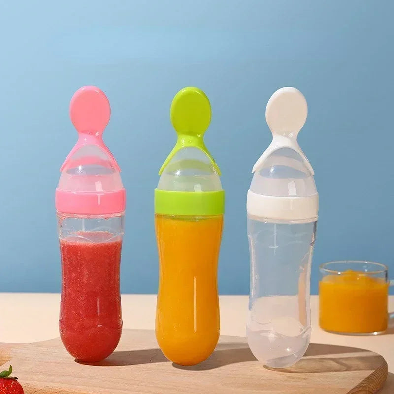 Safe Silicone Baby Feeding Spoon Bottle and Fruit Feeder Kit - Cyprus