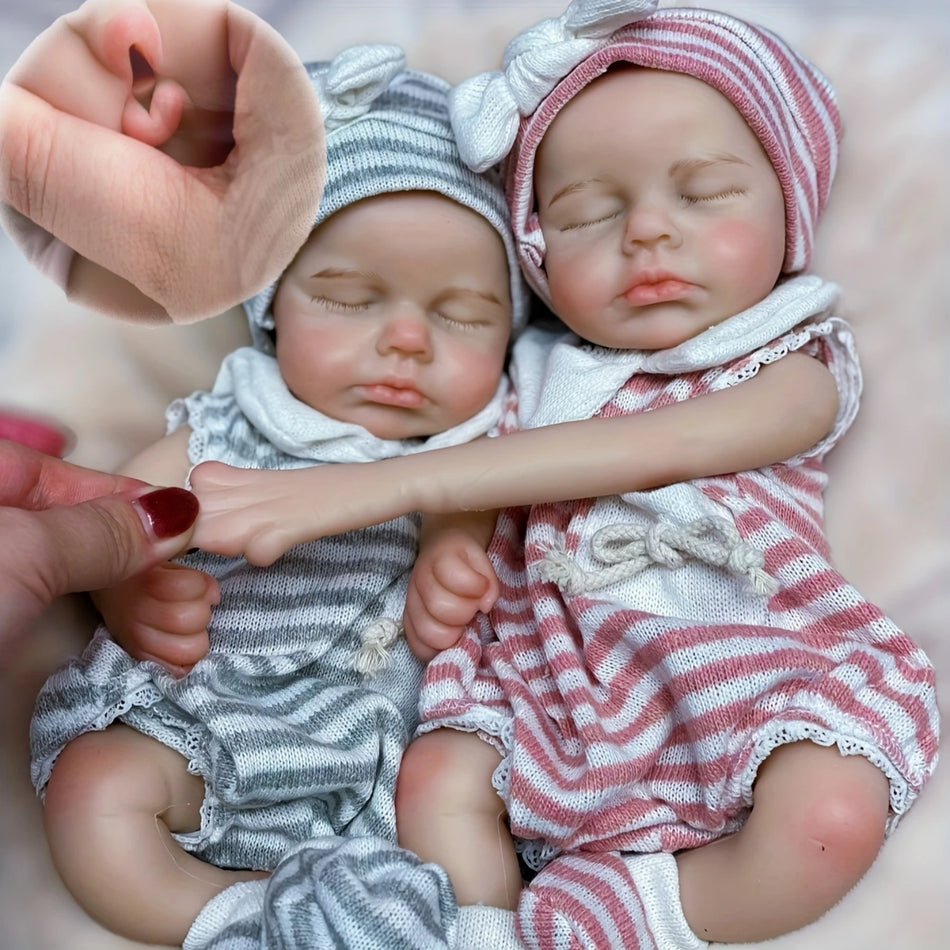 Στερεά σιλικόνη Loulou Bebe Reborn Doll με ανοιχτό μπουκάλι στόματος και σίτισης - Κύπρος