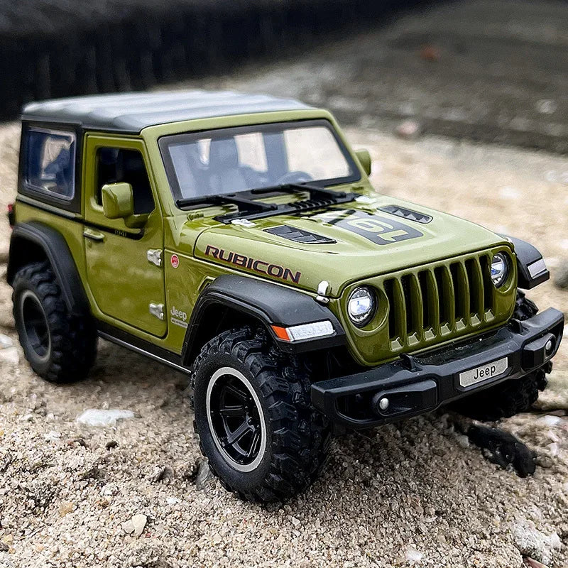 1:32 Maisto Jeep Wrangler Rubicon Alloy Diecast модел автомобил със звук и светлина 