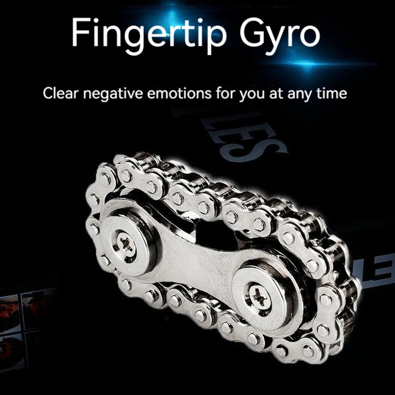 New Sprockets Flywheel Fingertip Gyro Fidget Spinner Antistress Anxiety Metal Bike Chains Christmas Gift For Adult Kids