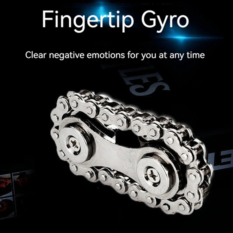 Νέο Sprockets Flywheel Fingertip Gyro Fidget Spinner Αντιστρές Άγχους Μεταλλικές Αλυσίδες Ποδηλάτου Χριστουγεννιάτικο Δώρο Για Ενήλικες Παιδιά 