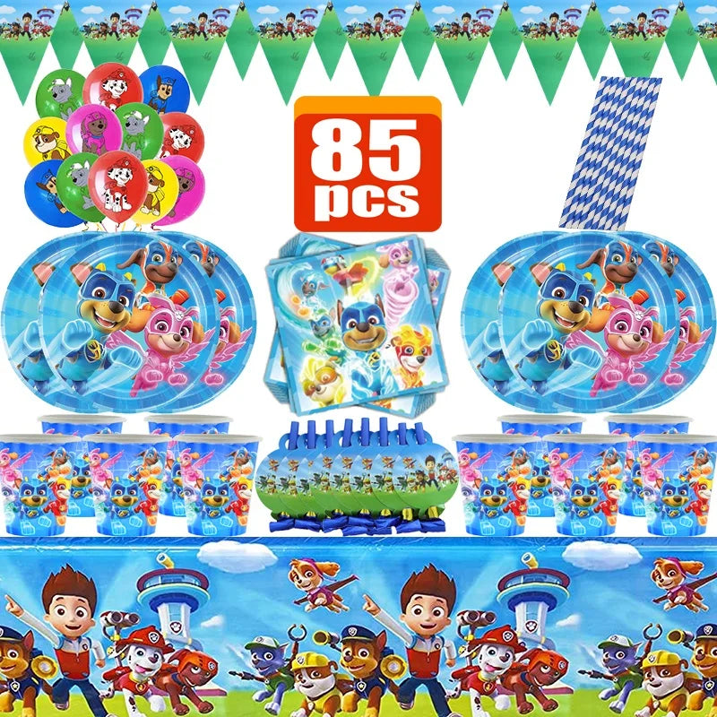 PAW Patrol Birthday Party Decoration Kit with Balloons and Tableware - Cyprus