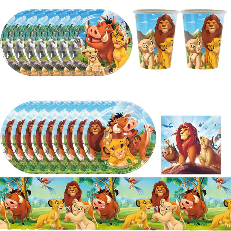 Lion King Doğum Günü Partisi Tek Kullanımlık Sofra Seti - Kıbrıs