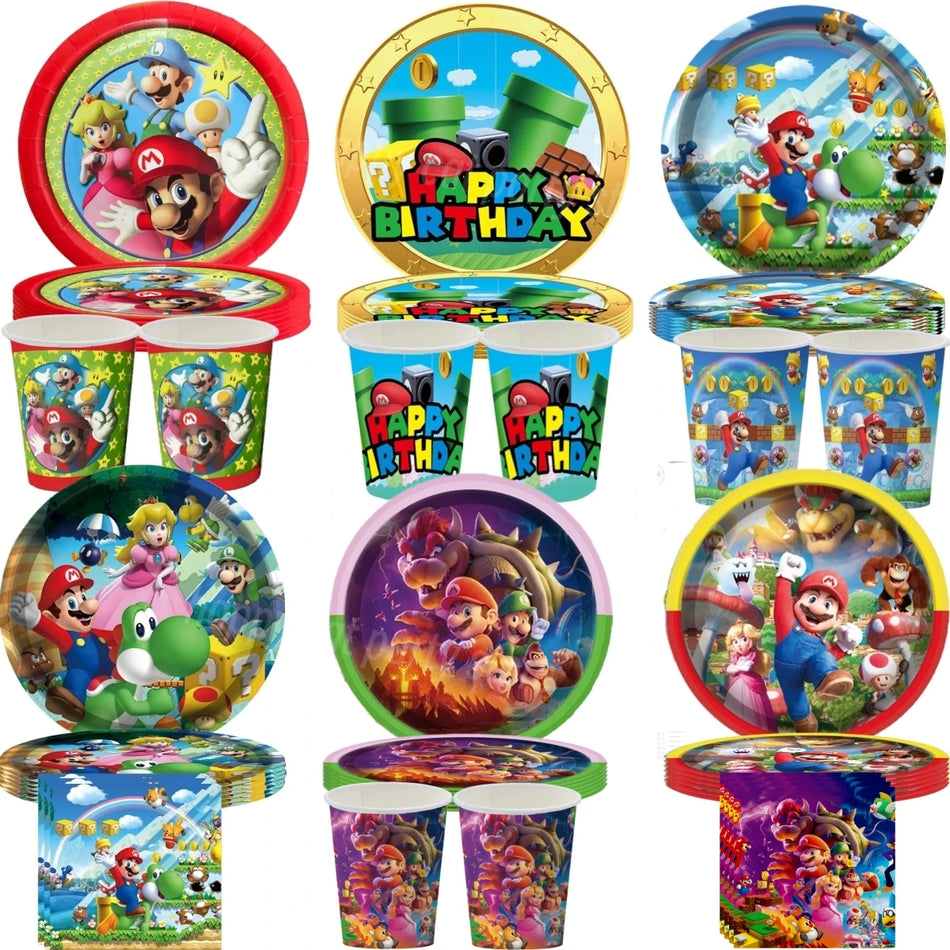 🔵 Super Mario Bros Birthday Party Supplies - Κύπρος