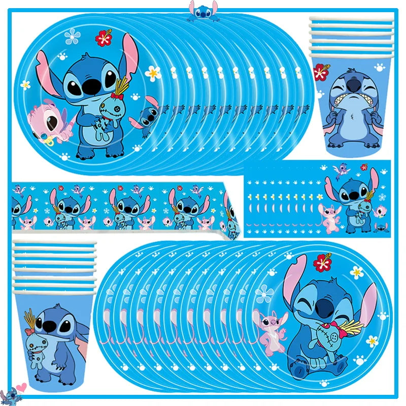 🔵 Disney Stitch Doğum Günü Partisi Dekorasyonlar Seti - Kıbrıs
