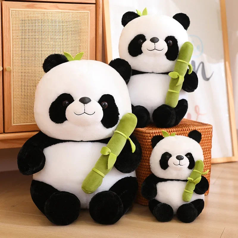 Kawaii Panda Plüschpuppe mit Bambus - Zypern