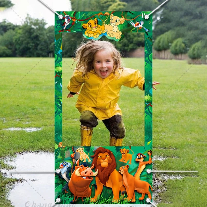 Lion King Themed Photo Booth Frame for Baby Boy Birthday - Cyprus