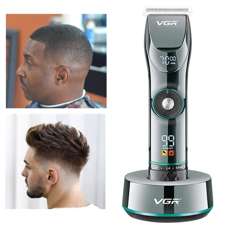 VGRO Professional 15-Speed Electric Hair Trimmer with LCD Display