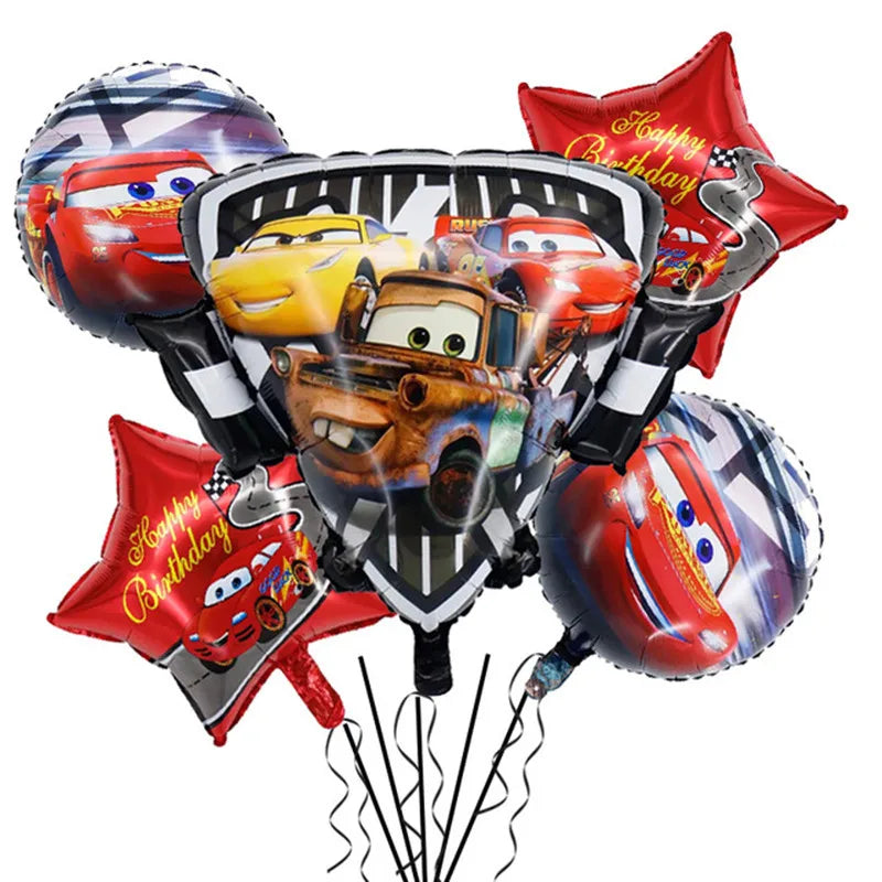 🔵 Disney Car McQueen Aluminum Film Balloons, установленные для детской вечеринки по случаю дня рождения - Кипр