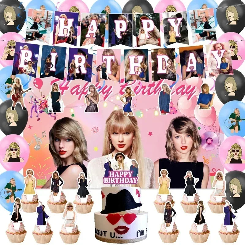 Singer Swift Themed Birthday Party Decoration Set for Kids