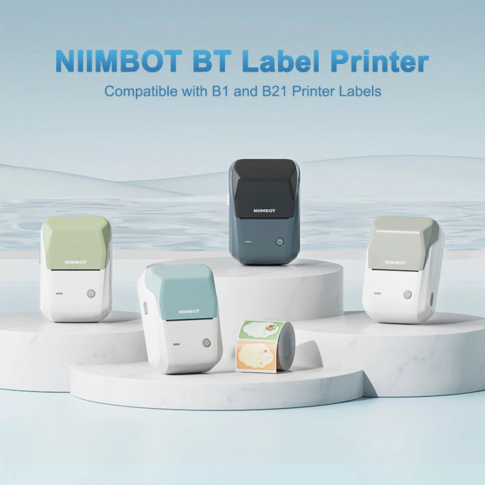 Niimbot B1 Label Drucker Smart Tragbares Etikettdrucker Tinter ohne Tinter 20-50mm Thermaldrucker