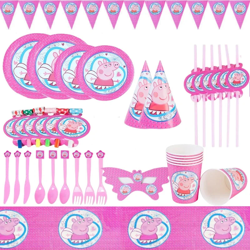 🔵 Peppa Pig Birthday Party Tableware Event Supplies - Cyprus