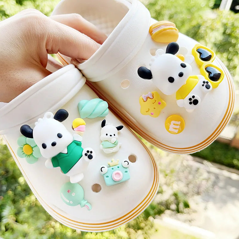 Kawaii Chapa Dog Shoe Flower Charms - Adorable Accessories for Kids