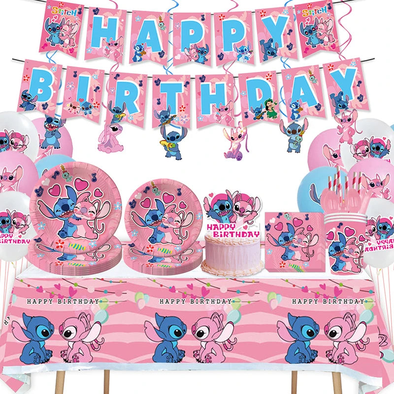 Lilo and Stitch Pink Angel Baby Shower Party Supplies - Cyprus