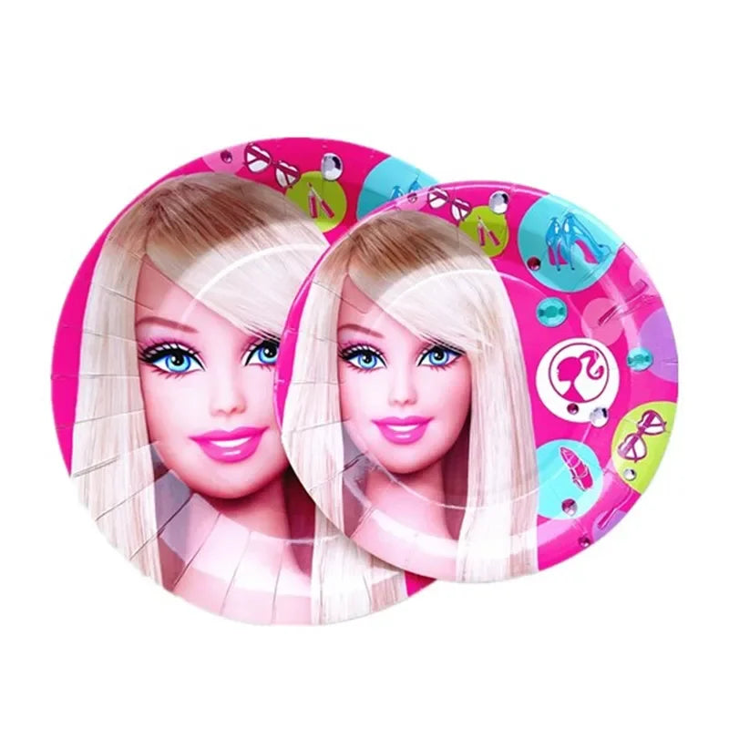 🔵 Barbie Bebek Tek Kullanımlık Parti Sofra Seti - Kıbrıs