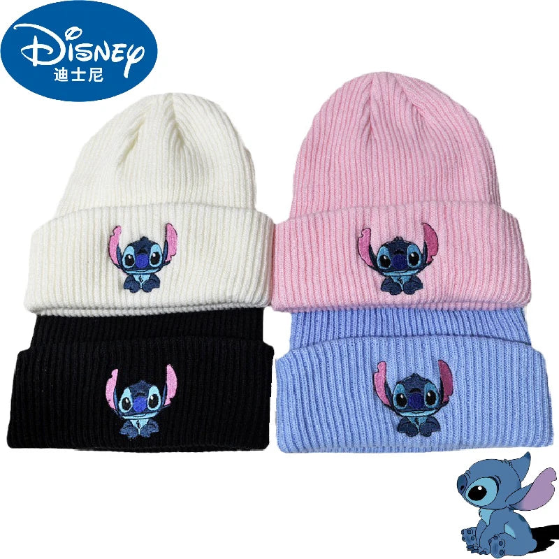 Kawaii Stitch Knitted Hat - Cute Cartoon Warm Apparel for Kids - Cyprus