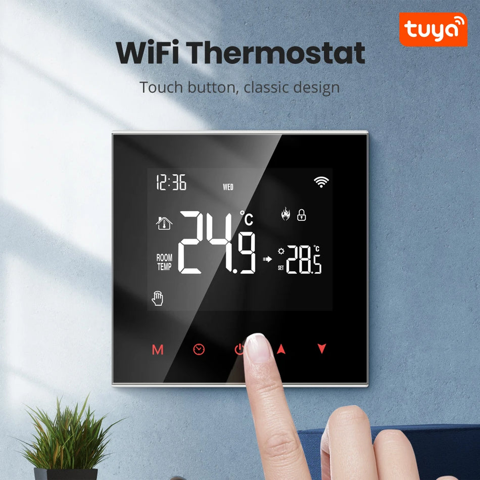 Tuya WiFi Smart Thermostat Temperatur Controller für Elektrobodenheizung, Wasser/Gaskessel -Spracharbeit für Google Home