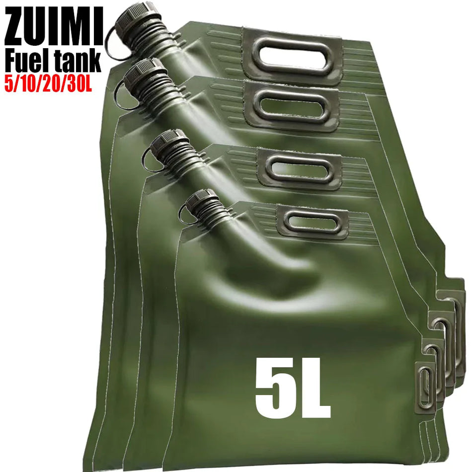 ZUIMI Portable TPU Fuel Bladder - 5L/10L/20L/30L Off-Road Petrol Can