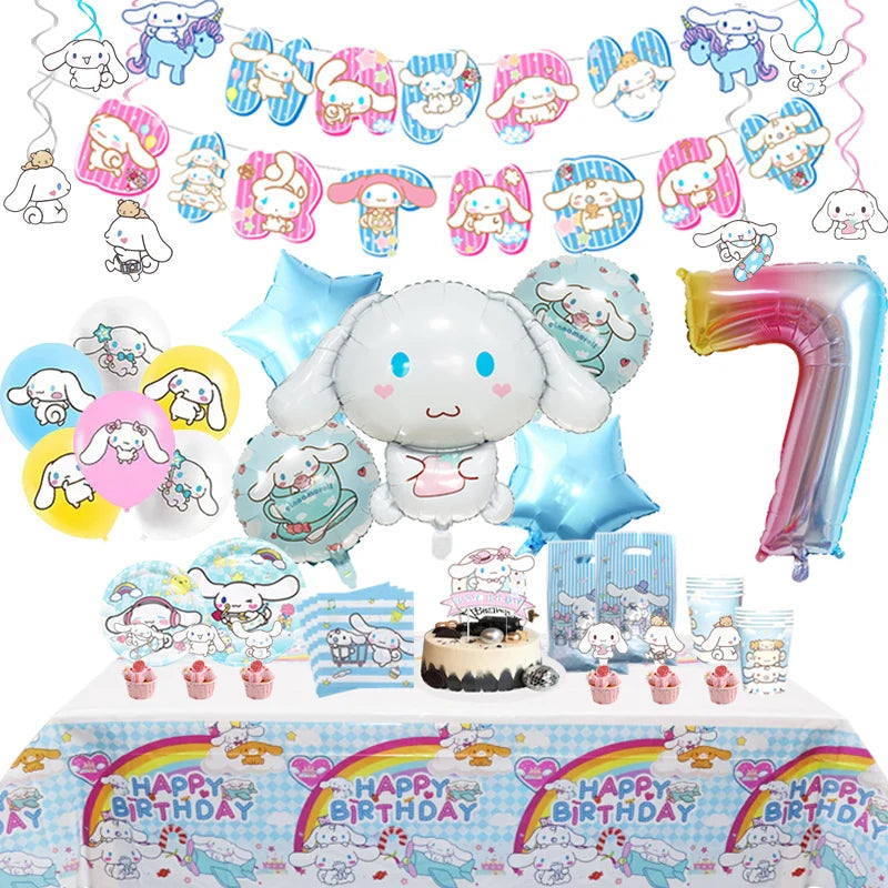 Cinnamoroll Doğum Günü Partisi Dekorasyon Seti - Kıbrıs