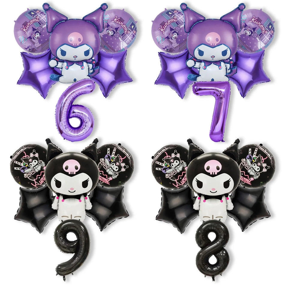 Sanrio Kuromi Birthday Aluminium Foil Balloon Set