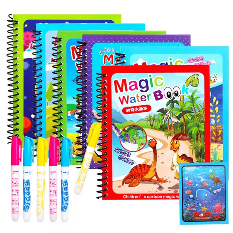 Βιβλίο ζωγραφικής Montessori Toys Reusable Coloring Book Magic Water Drawing Βιβλίο Ζωγραφική Παιχνίδια ζωγραφικής Παιχνίδια με αισθητηριακά παιχνίδια πρώιμης εκπαίδευσης για παιδιά