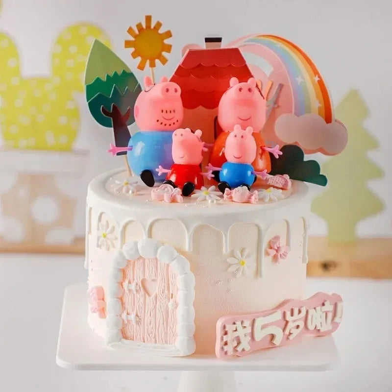 🔵 Peppa Pig Family Toy Action Figures - Σετ 4 🐷✨ Κύπρος