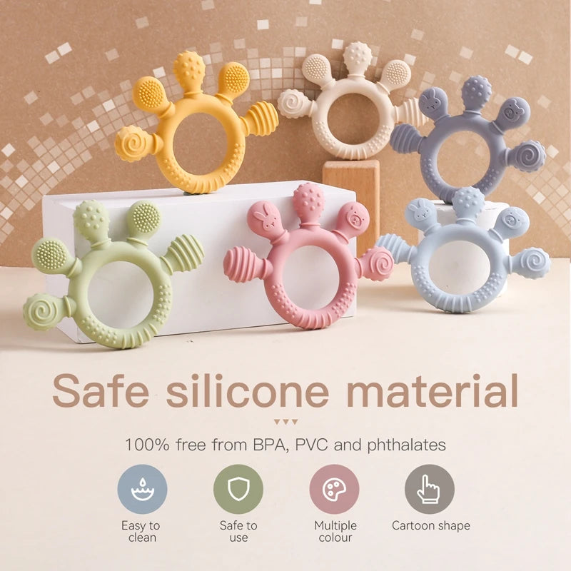 Silicone Animal Teether Ring for Babies - Cyprus