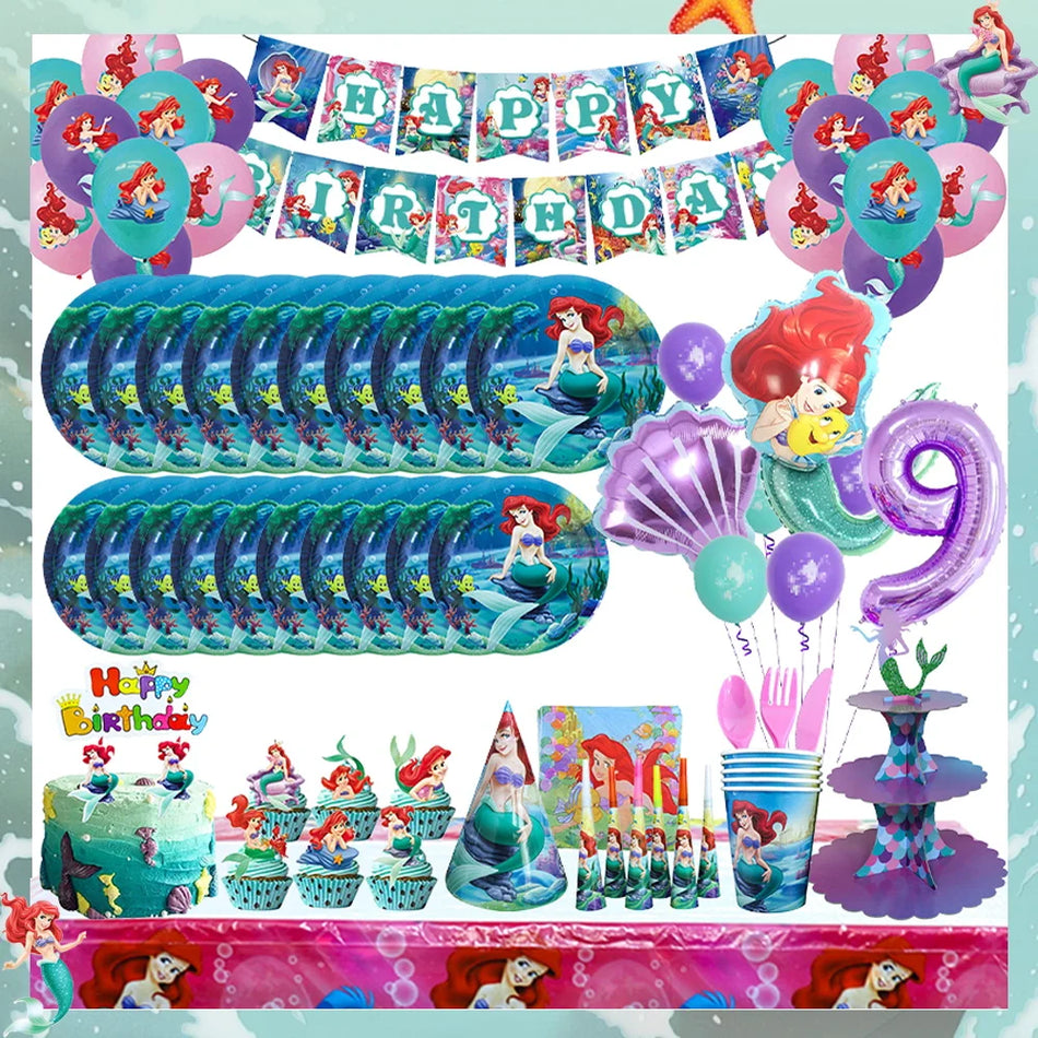 Das Little Mermaid Ariel Geburtstagsfeier -Dekorations -Set - Zypern