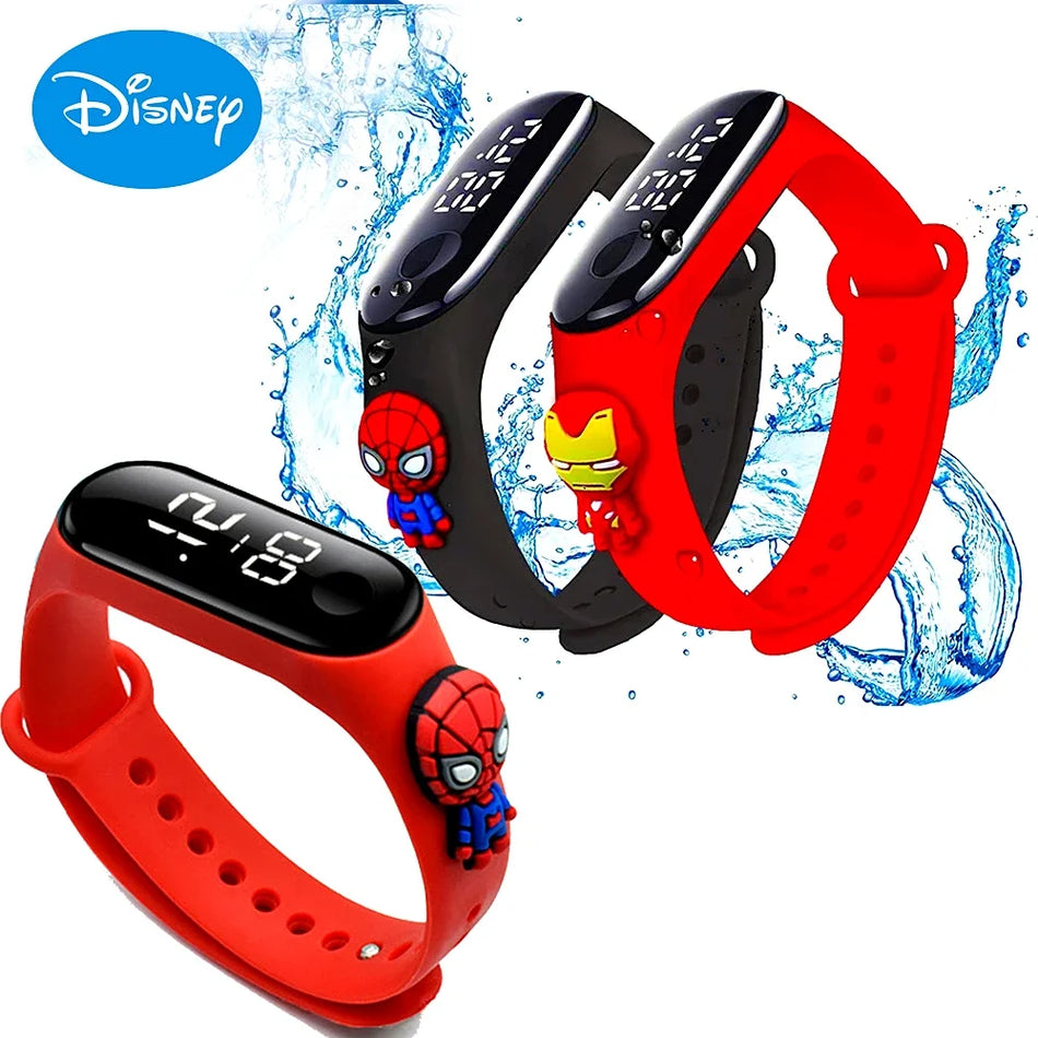 MINISO Disney Frozen & Spider-Man LED Waterproof Watch for Kids