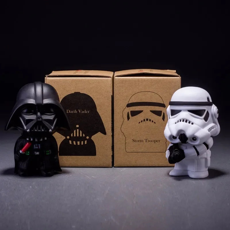 Süße 10 cm Darth Vader & Storm Trooper Kawaii Actionfiguren - Bandai Model Toys