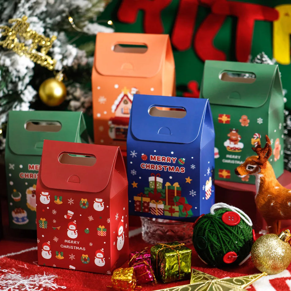 10pcs Colourful Christmas Gift Bags for Biscuits & Treats - Cyprus