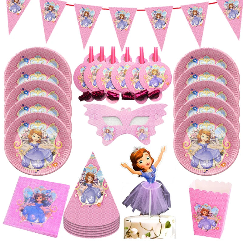 🔵 Disney Princess Sofia Party Supplies Set - Cyprus