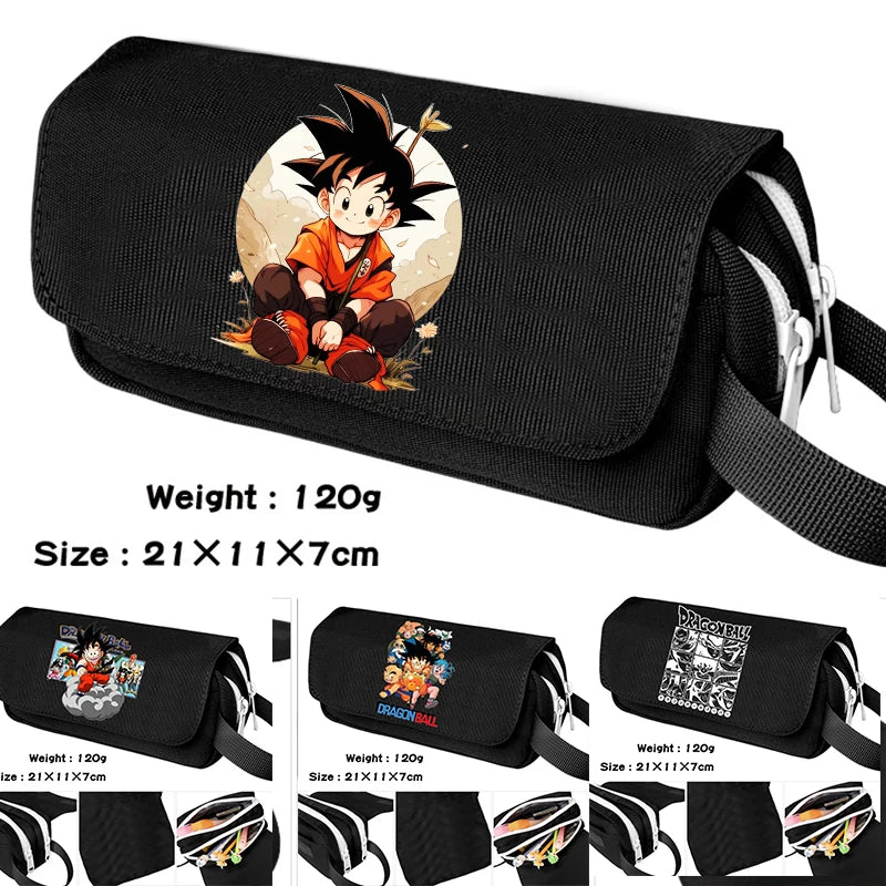 Anime Dragon Ball Kalem Kılıf Erkekler Yüksek Kapasiteli Kırtasiye Kutusu Goku Okul Malzemeleri Kalem Çantaları Sevimli Kozmetik Çanta Kırtasiye Çantası