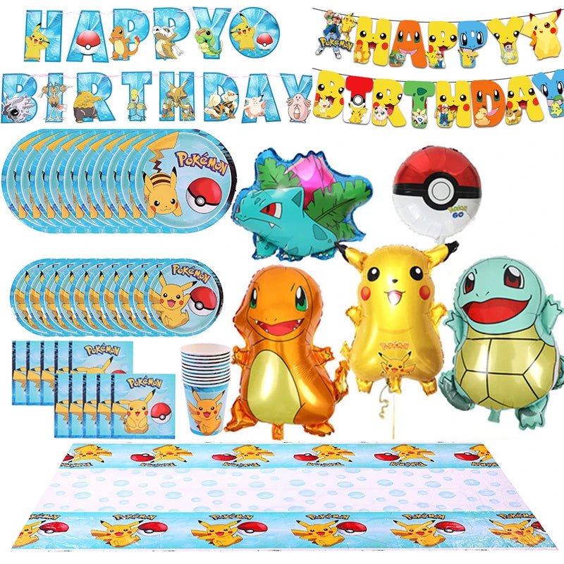 Pikachu Party Decorations Set - Ιδανικό για πάρτι γενεθλίων Pokemon - Κύπρος