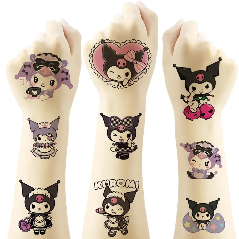 Sanrio Kuromi Cartoon Tattoo Stickers Set