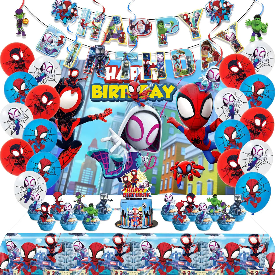 🔵 Disney Spidey and Friends Party Supplies Set - Cyprus