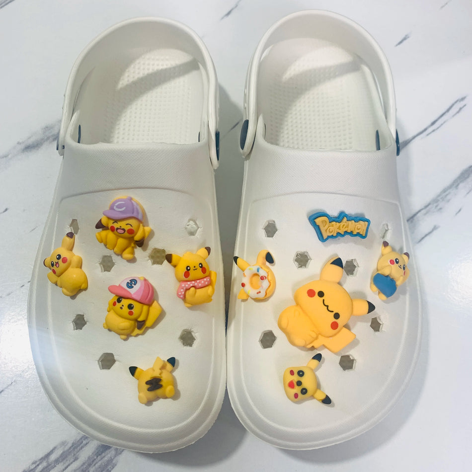 Accessoires de chaussures pikachu mignons - 10pcs Cartoon Resin Buckles for Kids